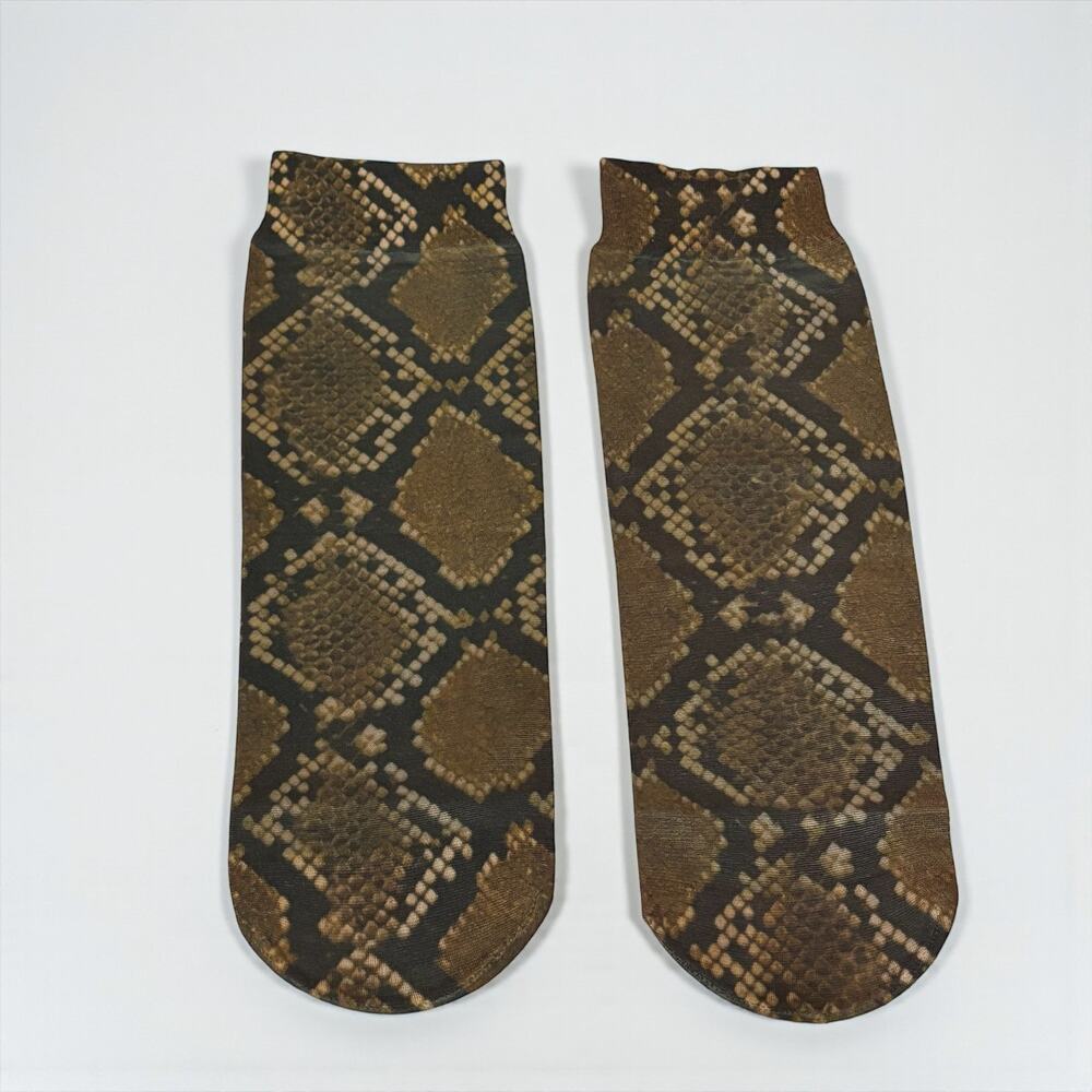 Snake Print Mesh Stocking Socks - Picture 3 of 3